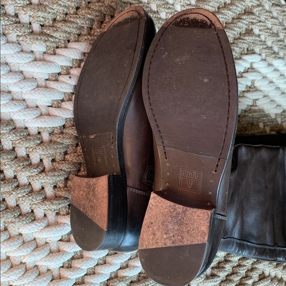 {FRYE} Molly Button Tall Leather Boots - Picture 2 of 10